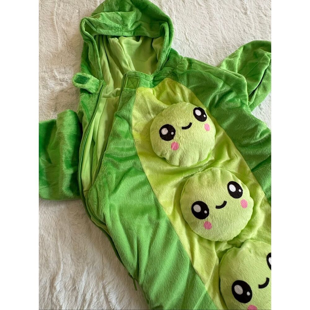 Spirit Green Pea Pod Kids Costume - Picture 4 of 8